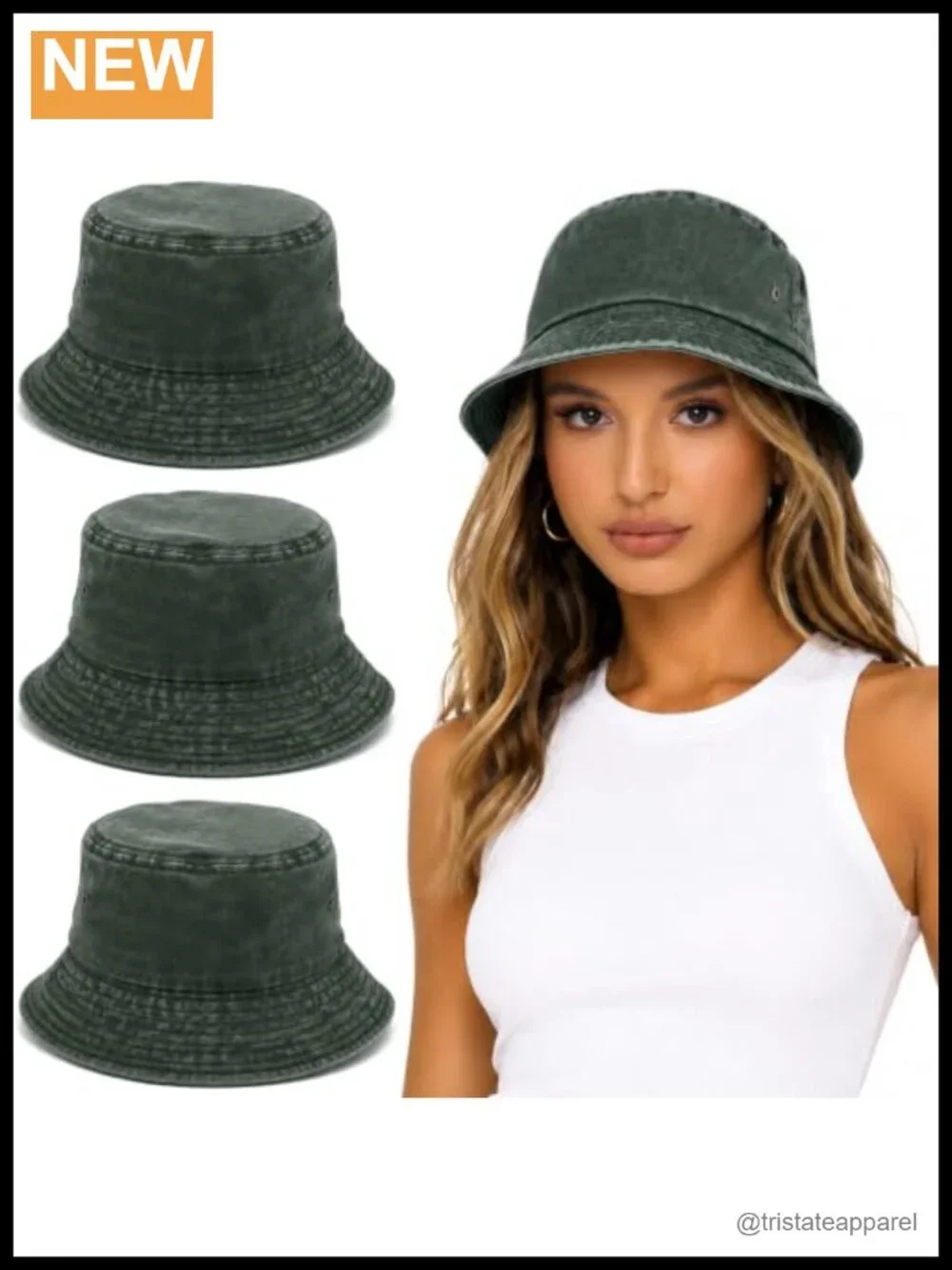 3 Pack Vintage Washed Cotton Bucket Hat Unisex Soft Fisherman Hat for Men Women